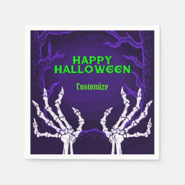 Lila Skeleton Händer Pappersservett