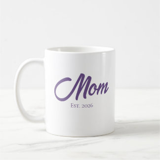 Lila Skript Mamma Grundad Kaffemugg