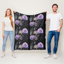 LILA SKULL FLEECEFILT