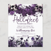 Lila Skull Halloween fest Flyer-mall