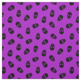 Lila Skull Happy halloween Modern Fabric Tyg