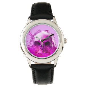 Lila Skull i Vatten Armbandsur