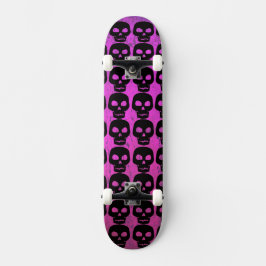 Lila Skull Mini Skateboard Bräda 18,5 Cm