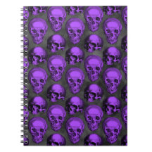 Lila Skull Note bok