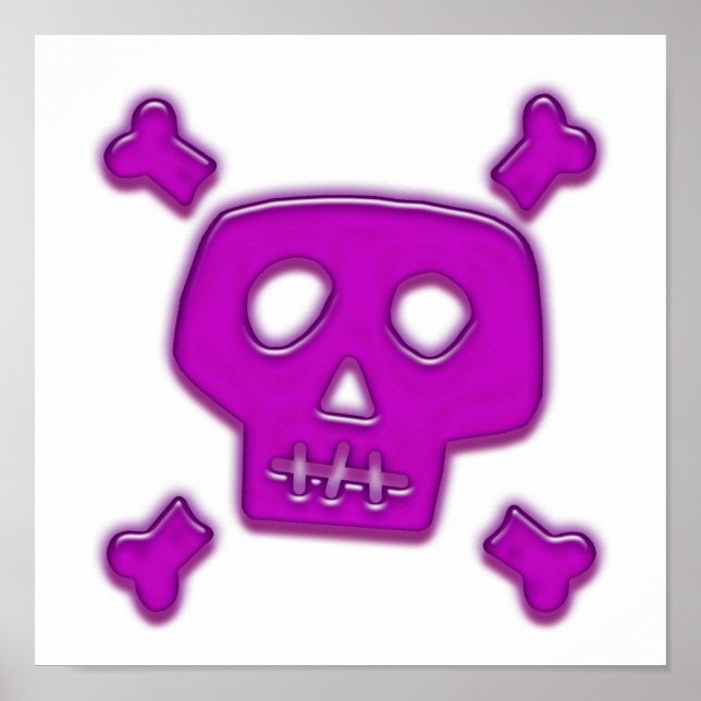 Lila Skull Poster (Framsidan)