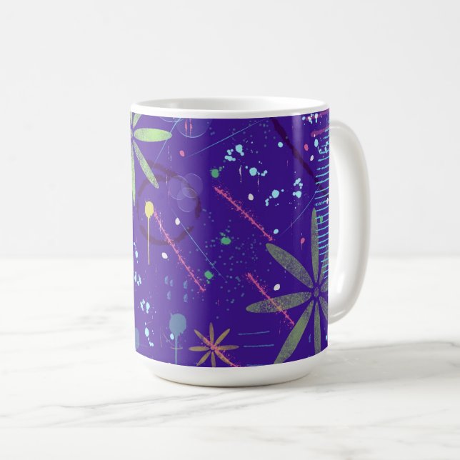 Lila skymningsparty kaffemugg (Framsida höger)