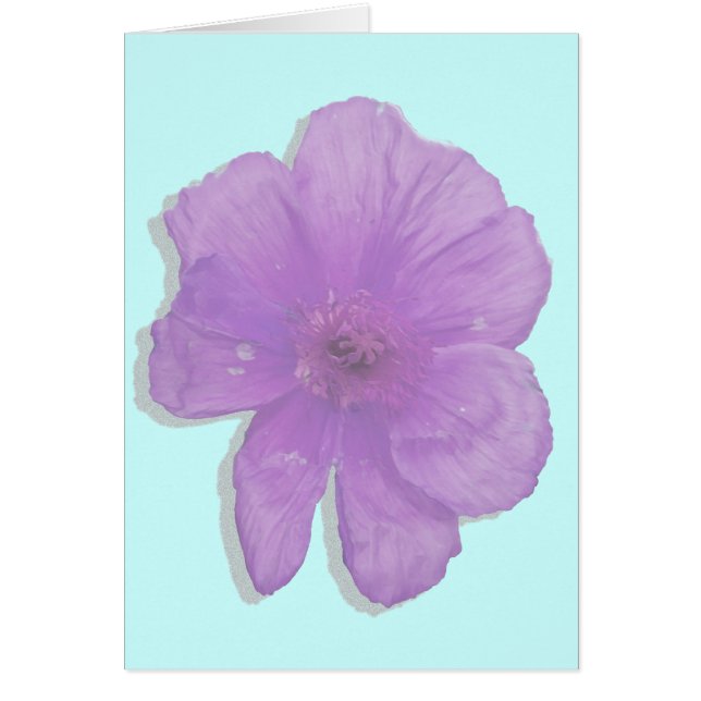 Lila Slår/PopArt-blomma Hälsningskort (Framsidan)