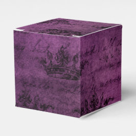 Lila slitna vintage kalligrafi presentaskar