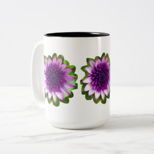 Lila, små vackra blommor Två-Tonad mugg