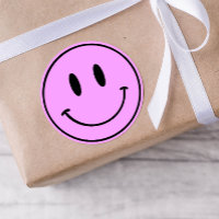 Lila Smiley One Lycklig-stubben/Gal Birthday Stick