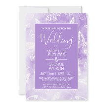 Lila Smokey Marble Butterflies Bröllop