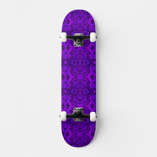 Lila Snake Struktur SkateBoard Bräda 19,5 Cm (Framsida)