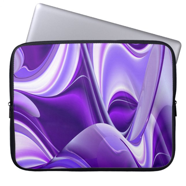 Lila Snö Dream , Abstrakt Fantasy Rainbow Art Laptop Fodral (Framsidan)