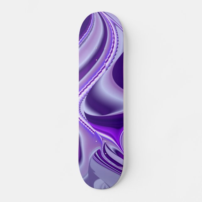 Lila Snö Dream , Abstrakt Fantasy Rainbow Art Skateboard Bräda 19,5 Cm (Framsida)