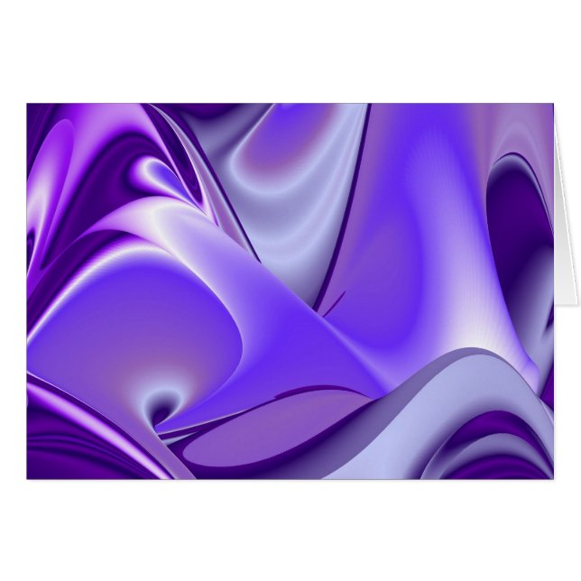 Lila Snö Dreams, Abstrakt Fantasy-Art Hälsningskort (Framsidan Horizontal)