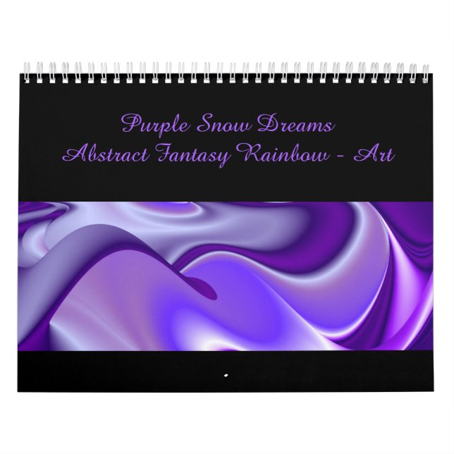 Lila Snö Dreams - Abstrakt Fantasy-Art Kalender (Omslag)