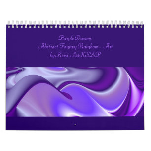 Lila Snö Dreams - Abstrakt Fantasy-Art Kalender
