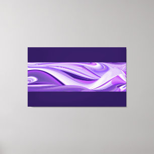 Lila Snö Dreams, Abstrakt Fantasy Rainbow Art Canvastryck