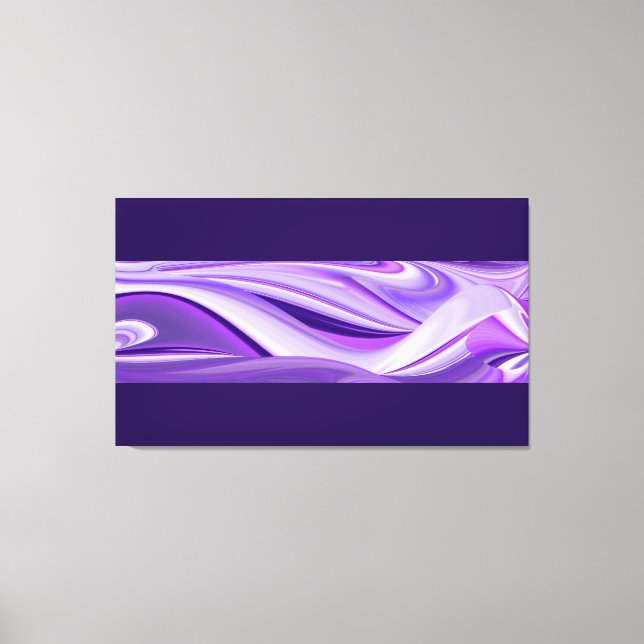 Lila Snö Dreams, Abstrakt Fantasy Rainbow Art Canvastryck (Framsida)