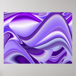 Lila Snö Dreams, Abstrakt Fantasy Rainbow Art Poster