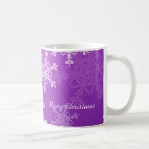 Lila Snöflingor jul mugg