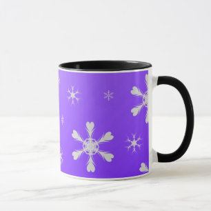 Lila Snöflingor Mugg