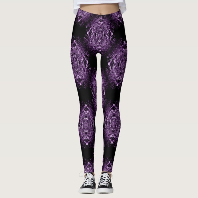 Lila Snöre Leggings (Framsida)