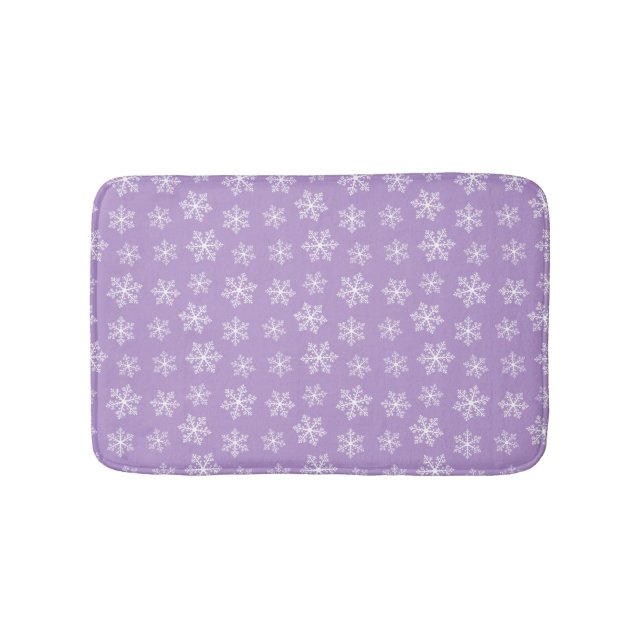 Lila Snowflake Bath Mat Badrumsmatta (Framsidan)