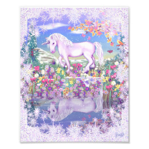 Lila snowflake fototryck