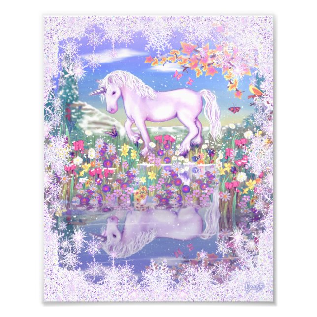Lila snowflake fototryck (Framsidan)