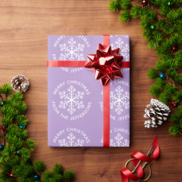 Lila Snowflake-julafton Papper Presentpapper