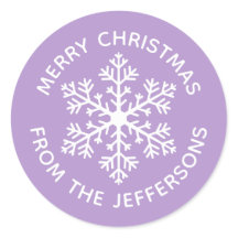 Lila Snowflake-julpåsar