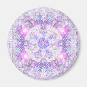 Lila snowflake magnet