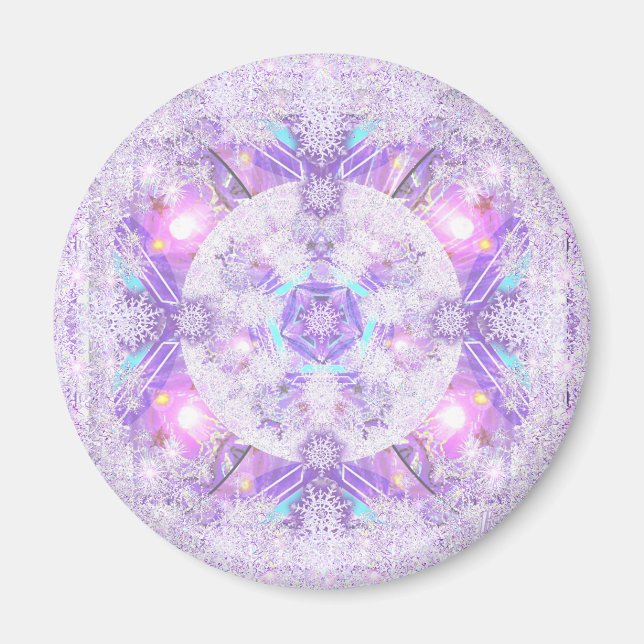 Lila snowflake magnet (Framsidan)