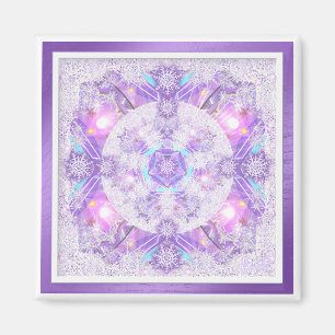 Lila snowflake magnet