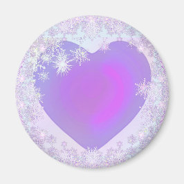 Lila snowflake magnet