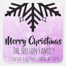 Lila Snowflake Personlig jul