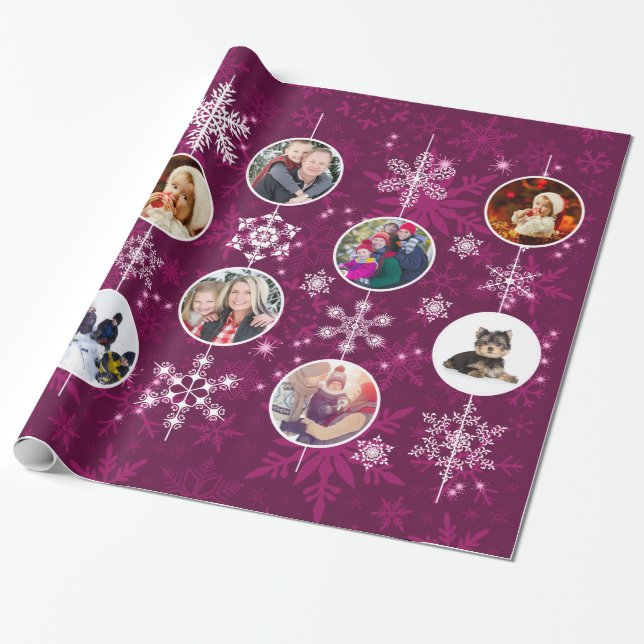 Lila Snowflake Ten Favorite Family Photos Presentpapper (Utrullad)