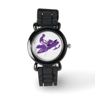 Lila Snowmibiler Snowmobile Armbandsur