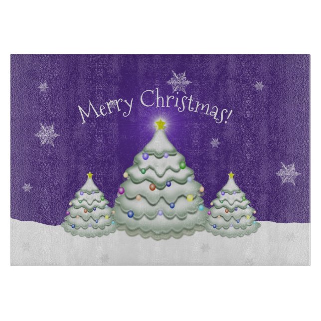 Lila Snowy Julgran (Framsidan)