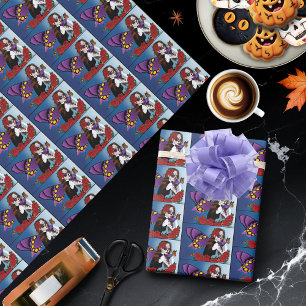 Lila Sockersköldsfairy Röda Rosor Monarker Gotisk Presentpapper