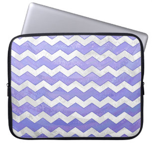 Lila Sol Chevron Mönster Laptop Sleeve