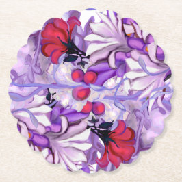 Lila sol Fågel Underlägg Papper