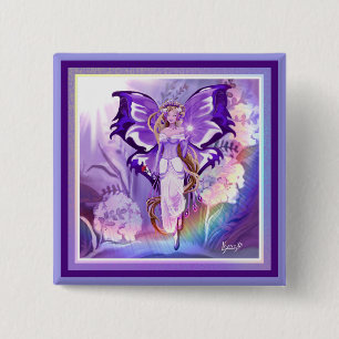 Lila Sol Fairy Button Knapp
