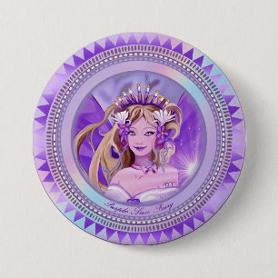Lila Sol Fairy Button Knapp