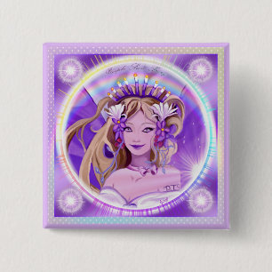 Lila Sol Fairy Button Knapp