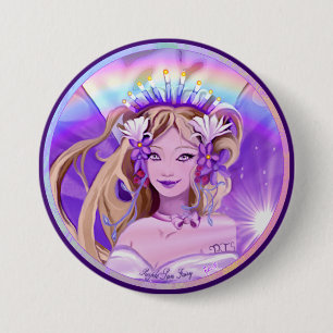 Lila Sol Fairy Button Knapp