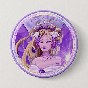 Lila Sol Fairy Button Knapp