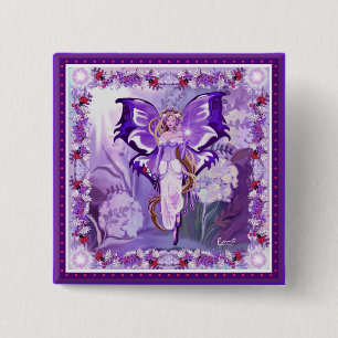 Lila Sol Fairy Button Knapp
