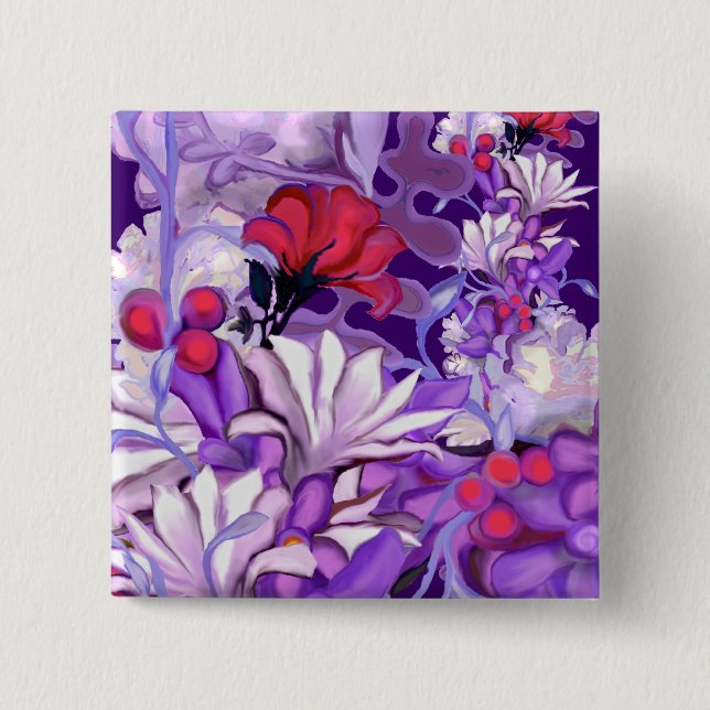 Lila Sol Fairy Button Knapp (Framsida)